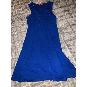 Blue tie dress